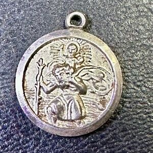 Georg Jensen 925 Sterling Silver St. Christopher 1/2 Round Lot#530